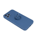 Husa Silicon, Ring Magnetic, iPhone 13, Albastru Inchis