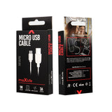 Cablu, Maxlife, USB la Micro-USB, 3A, 1M, Alb