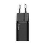 Incarcator Baseus, USB-C + Cablu Lightning-USB-C, 20W, Negru