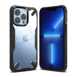 Husa Anitisoc, Ringke Fusion X, iPhone 13 Pro, Negru-Transparent