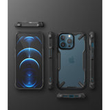 Husa Anitisoc, Ringke Fusion X, iPhone 13 Pro, Negru-Transparent