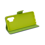 Husa Tip Carte, Samsung Galaxy A32 5G, Albastru-Lime