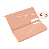 Husa Tip Carte, Clearview, Huawei P20 PRO, Roz