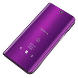 Husa Tip Carte, Clear View, Samsung Galaxy A01, Mov