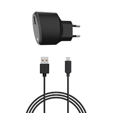 Încărcător de călătorie XQISIT 2.4A Single USB EU - USB C negru (32018)