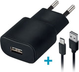 Set Forever, Adaptor + Cablu, USB la Type-C, Negru