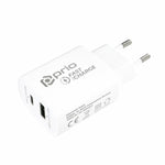 Incarcator Retea, Prio, Incarcare Rapida 20W, USB + USB-C, Alb