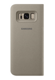 Husa Tip Carte Led, Originala, Samsung Galaxy S8+, Bej