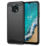 Husa Carbon Silicone Techsuit Nokia G50, Negru