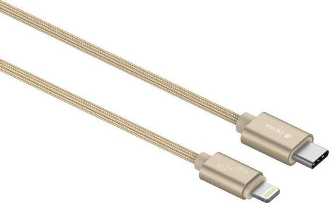Cablu USB Devia Kabel Devia Gracious type-C, Auriu