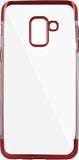 Husa Silicon, Huawei P20 Lite, Transparent-Rosu