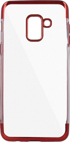 Husa Silicon, Huawei P20 Lite, Transparent-Rosu
