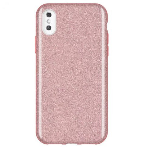 Husa  iPhone X / iPhone XS Glitter 3in1, Roz