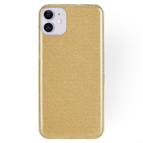 Husa iPhone 11 Glitter 3in1, Auriu