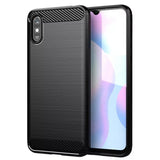 Husa Silicon Carbon, Xiaomi Redmi 9A/ 9AT, 9i, Negru