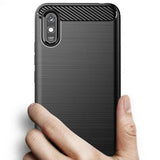 Husa Silicon Carbon, Xiaomi Redmi 9A/ 9AT, 9i, Negru