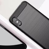 Husa Silicon Carbon, Xiaomi Redmi 9A/ 9AT, 9i, Negru