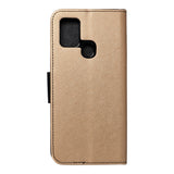 Husa Tip Carte, Fancy, Samsung Galaxy A21S, Auriu-Negru