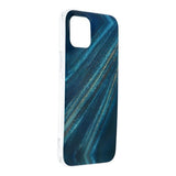 Husa Silicon Forcell, iPhone 12 Pro Max, Design de Marmura-Albastru