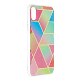 Husa Silicon Forcell, iPhone X/Xs, Design de Marmura-Multicolor