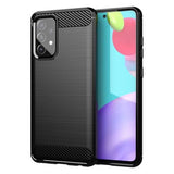 Husa Silicon Carbon, Forcell, Samsung Galaxy A52 LTE (4G) / A52 5G, Negru