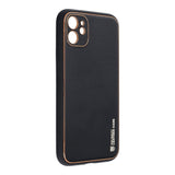Husa Din Piele, Forcell, iPhone 11, Negru-Auriu