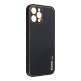 Husa Din Piele, Forcell, iPhone 12 Pro, Negru-Auriu