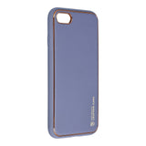 Husa Din Piele, Forcell, iPhone 7/8/ SE 2020, cu protecție a camerei, Mov Auriu
