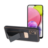 Husa din Piele cu Stand, Forcell, Samsung Galaxy A03S, Negru