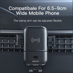 Suport telefon auto cu brat extensibil, Yesido C121, incarcare wireless, 15W, negru