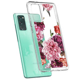 Husa Antisoc Spigen, Samsung Galaxy S20 FE, Transparent cu Floral