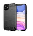 Husa Carbon, Silicon, iPhone 11, Negru