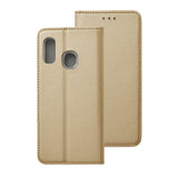 Husa Tip Carte, Techsuit, Samsung Galaxy A20E, Auriu