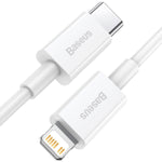 Cablu Baseus USB-C - Lightning 1,5m, alb, 20W