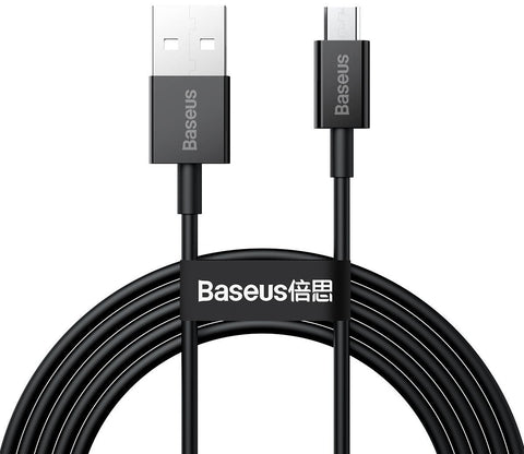 Cablu de Date, Baseus, USB la Micro-USB, 2A, 2M, Negru