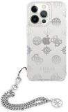 Husa Originala Guess, iPhone 13/13 Pro, Transparenta-Argintiu