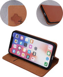 Husa Tip Carte din Piele Originala, iPhone 11, Maro