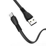 Cablu, Hoco, USB la Type-C, 2.4A, 1M, Negru