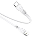 Cablu, Hoco, 2.4A, 1M, USB la Type-C, Alb