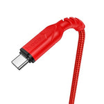 Cablu Incarcare/Transfer Date, Hoco, 3A, 1M, USB la Type-C, Rosu