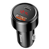 Incarcator Auto, Baseus, Incarcare Rapida 40W, Type-C si USB, Negru