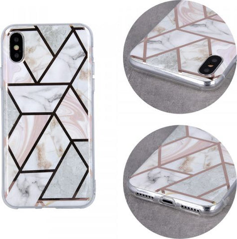 Husa Silicon, Geometric Huawei P40 Lite, Roz