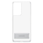 Husa Originala cu Stand, Samsung Galaxy S21 Ultra, Transparent