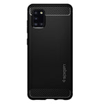 Husa Antisoc Spigen, Samsung Galaxy A31, Negru