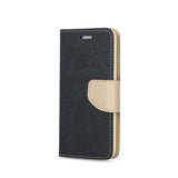 Husa Smart Fancy pentru Samsung A10 negru-auriu