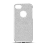 Husa din Silicon, 3IN1, iPhone 13 Pro (6.1), Argintiu cu Sclipici