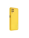 Husa din Piele, Forcell, Samsung Galaxy A12, Galben-Auriu