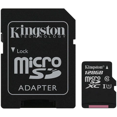 Card de memorie MicroSD Kingston Canvas Select Plus, 128GB, 100MB/s, cu adaptor, Negru