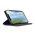 Husa Flip Prio Samsung Galaxy S21 FE, Negru/Albastru