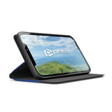 Husa Flip Prio Samsung Galaxy S21 FE, Negru/Albastru